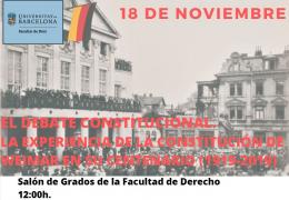 El debate constitucional. La experiencia de la Constitución de Weimar en su centenario (1919-2019)