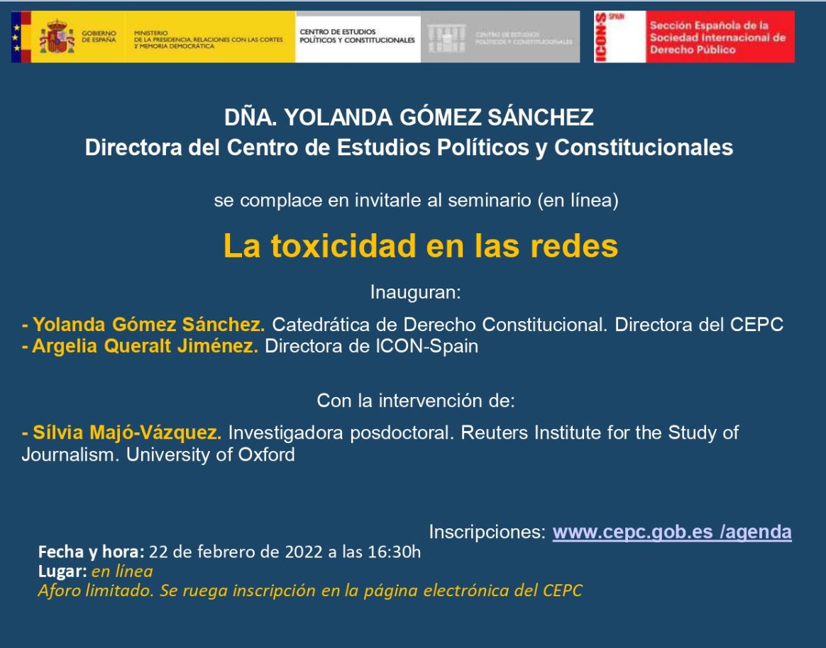 seminario (en línea) La toxicidad en las redes