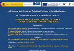 SETENTA AÑOS DE CONSTITUCIÓN ITALIANA Y CUARENTA DE CONSTITUCIÓN ESPAÑOLA