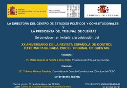 XX ANIVERSARIO DE LA REVISTA ESPAÑOLA DE CONTROL EXTERNO PUBLICADA POR EL TRIBUNAL DE CUENTAS