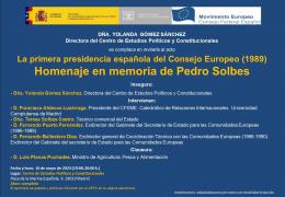 La primera presidencia española del Consejo Europeo (1989). Homenaje en memoria de Pedro Solbes